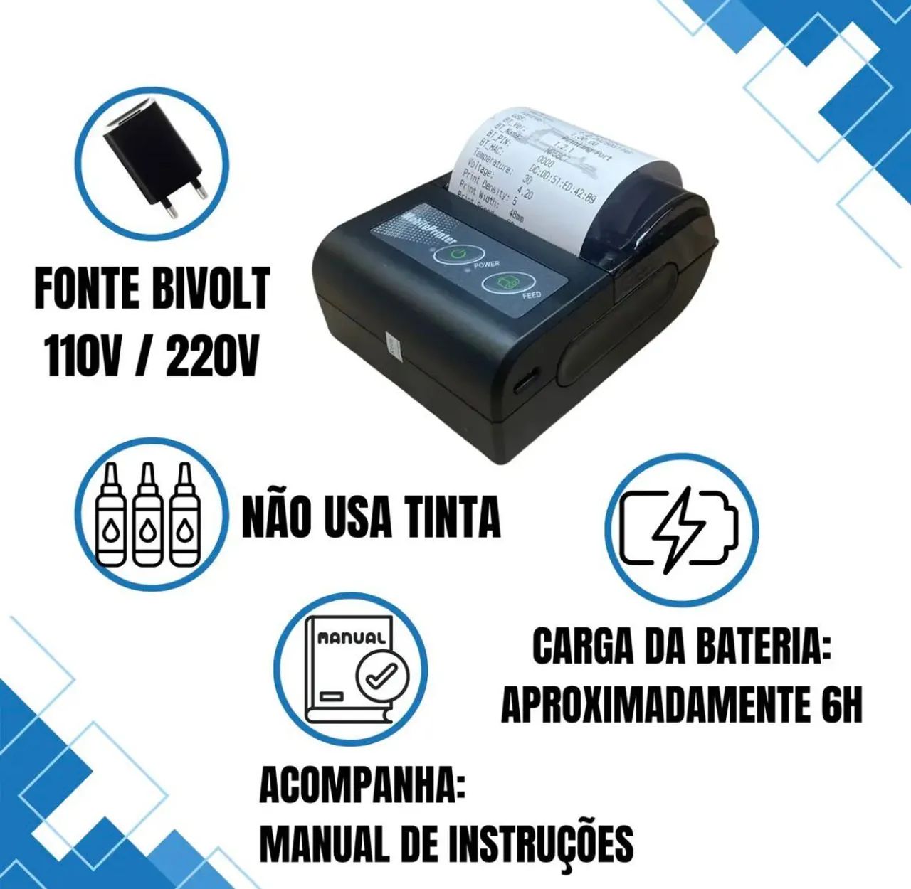 Mini impressora térmica  - Foto 3