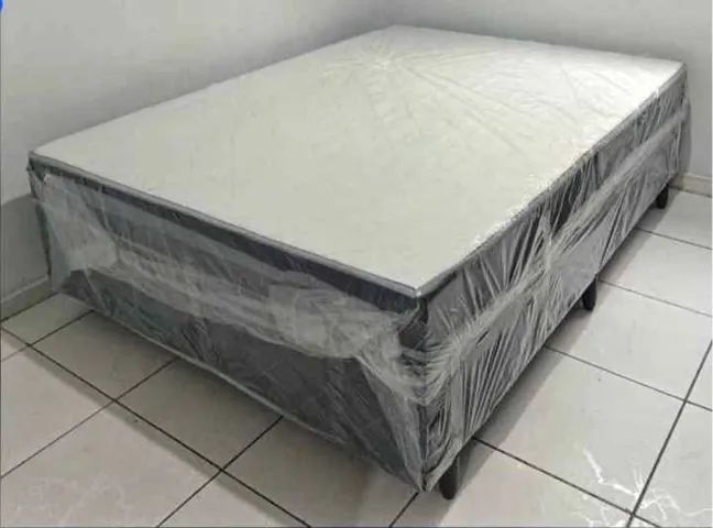 Cama box com molas 
