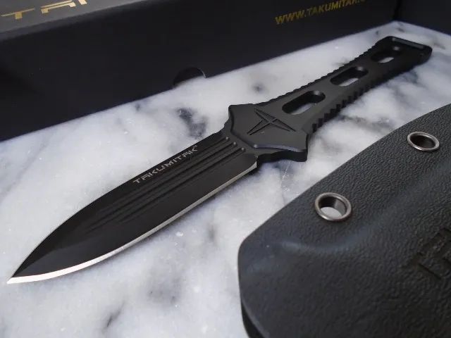 FACA TAKUMITAK HIDDEN ANGER BLACK D2 TITANIUN NITRITE TKF205BK EDC TÁTICA USA DESIGN