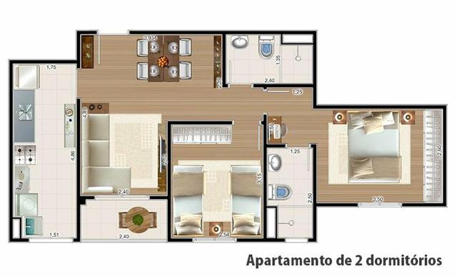 Apto novo 5min Taubaté Shopping - Foto 6