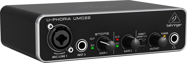 Interface De Áudio Behringer Umc22 Usb - Produto Novo - Loja Física - Foto 2