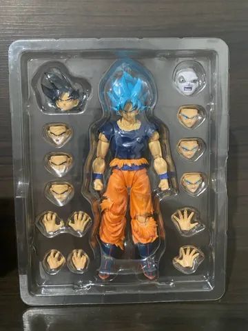 Boneco Bloco Montar Goku Instinto Superior Dragão Ball