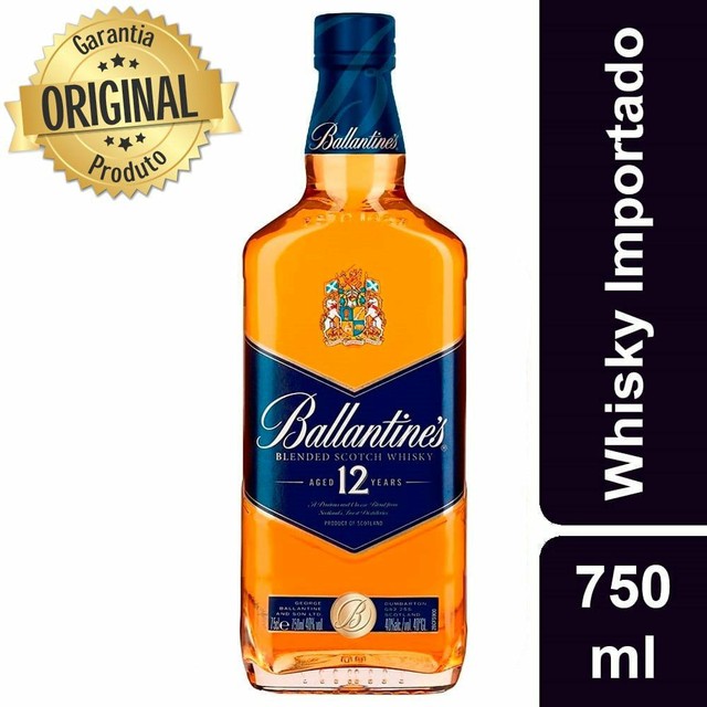 Whisky importado BALLANTINES 12 anos ORIGINAL 