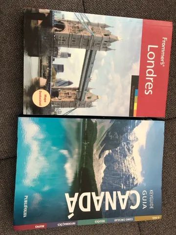 Livros guia Londres e Canadá 