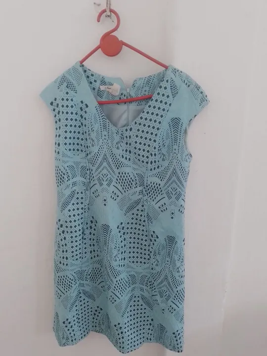 Vestido renda azul claro