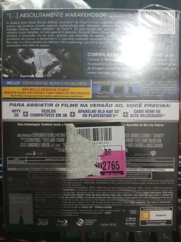 Blu Ray gravidade 3d + 2d com luva lacrado - Foto 2