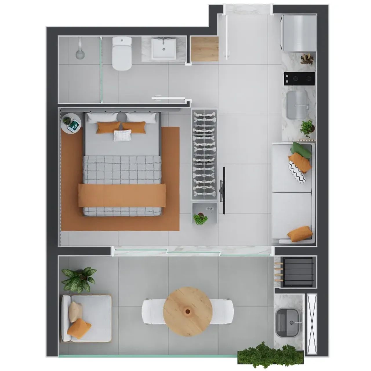 Studio 30m2 no Água Verde - Foto 3