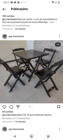 Mesas e cadeiras dobrável 