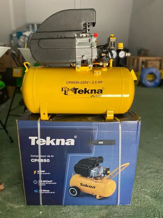Compressor de Ar 50L 116 Libras Motor 2.5 Hp - Tekna (Novo)