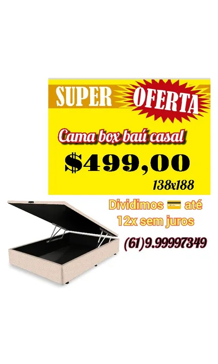 Cama box baú casal 138x188