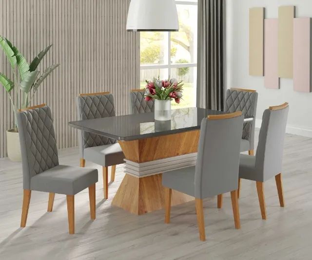 sala mesa jantar com 6 cadeiras  - Foto 2