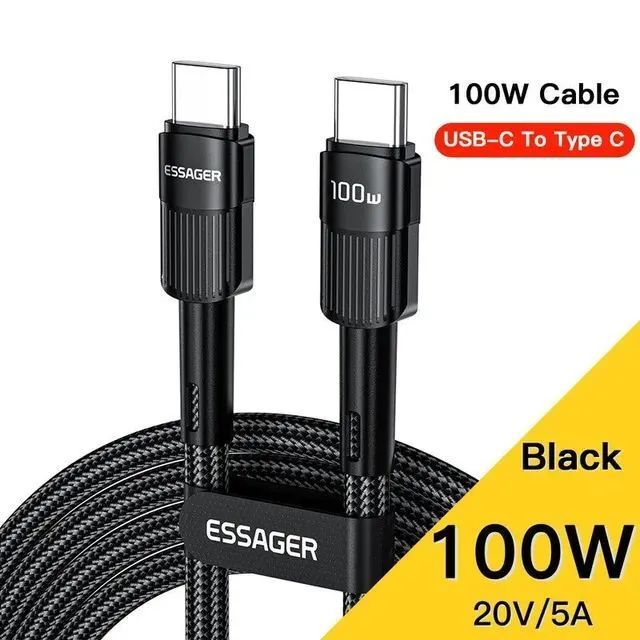 Essager-Tipo-C  PD Cabo de carregamento rápido 100W 