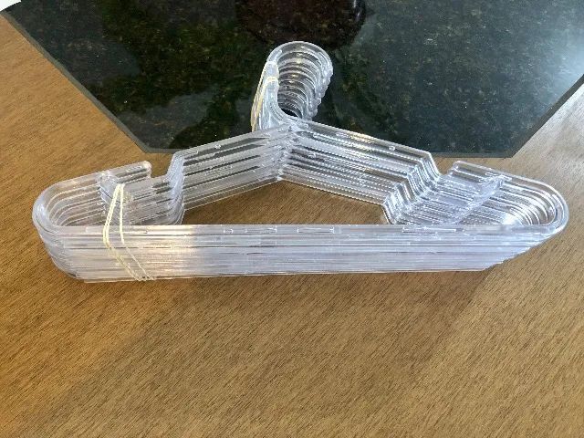 Kit de 10 peças de cabide infantil em acrílico transparente - Foto 3