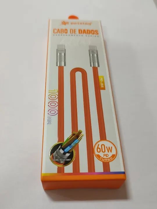 Cabo de dados Peining carregamento rapido 60w Type-C - Foto 4