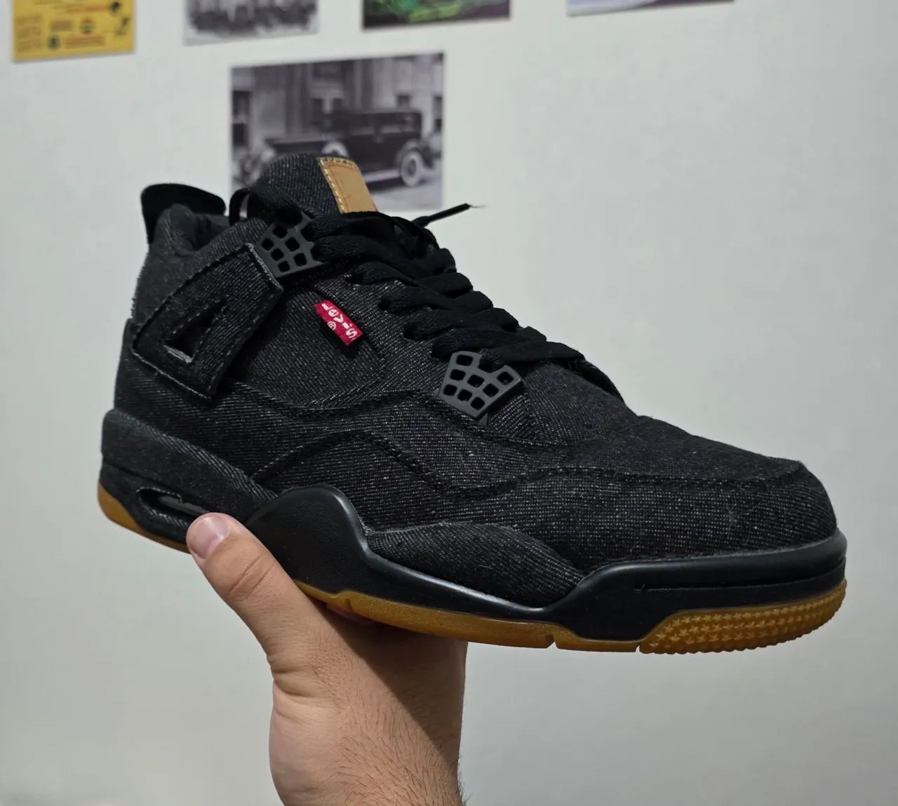 Tênis Air Jordan 4 Retro Denim Levi's - Preto