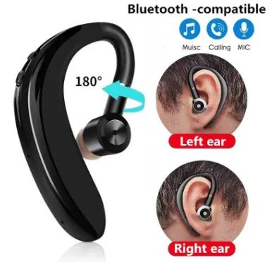 Fones de ouvido sem fio Bluetooth 5.0, gancho universal, com microfone - Foto 4