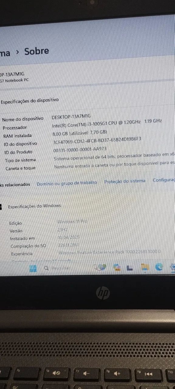 Notebook hp i3 decima geração (conservado e rapido) - Foto 3
