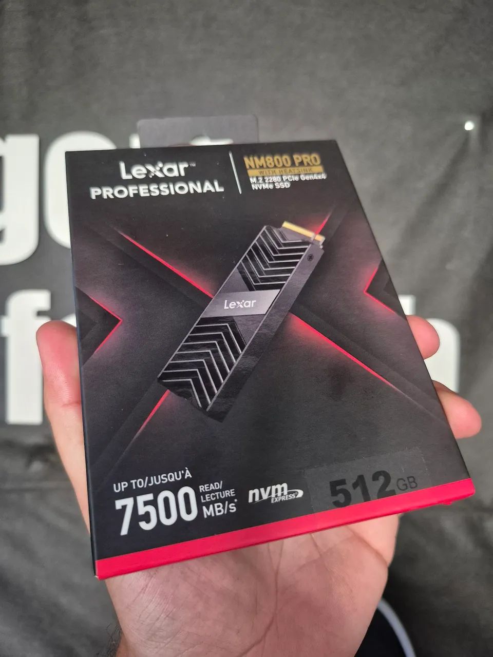 NVME Lexar NM800 Pro 7500MB/s Gen4x4 NVMe M.2 2280 com HeatSink - Foto 2