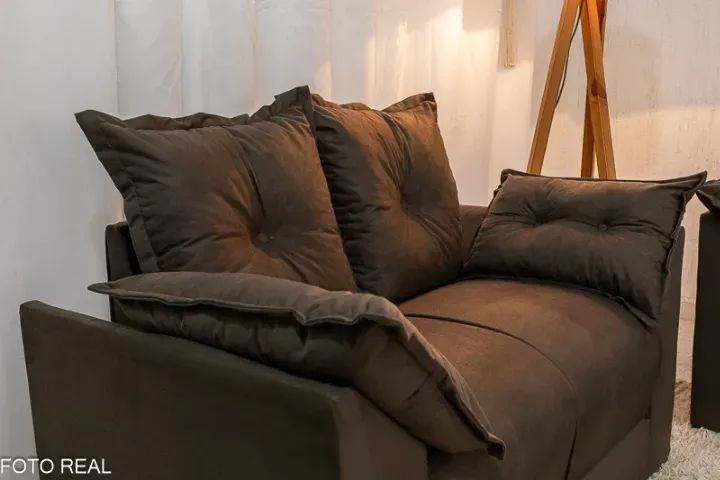 Sofá 3 e 2 lugares Vinil - Foto 2