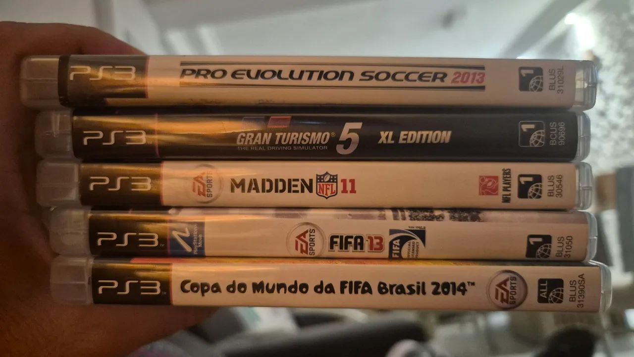 Jogos PS3 - Pro Evolution Soccer, Gran Turismo, Madden, FIFA e Copa do Mundo