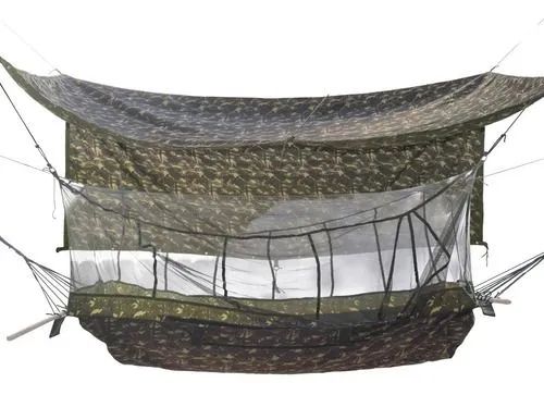 Rede para Acampamento, com Mosquiteiro e Teto - Impermeável e Resistente