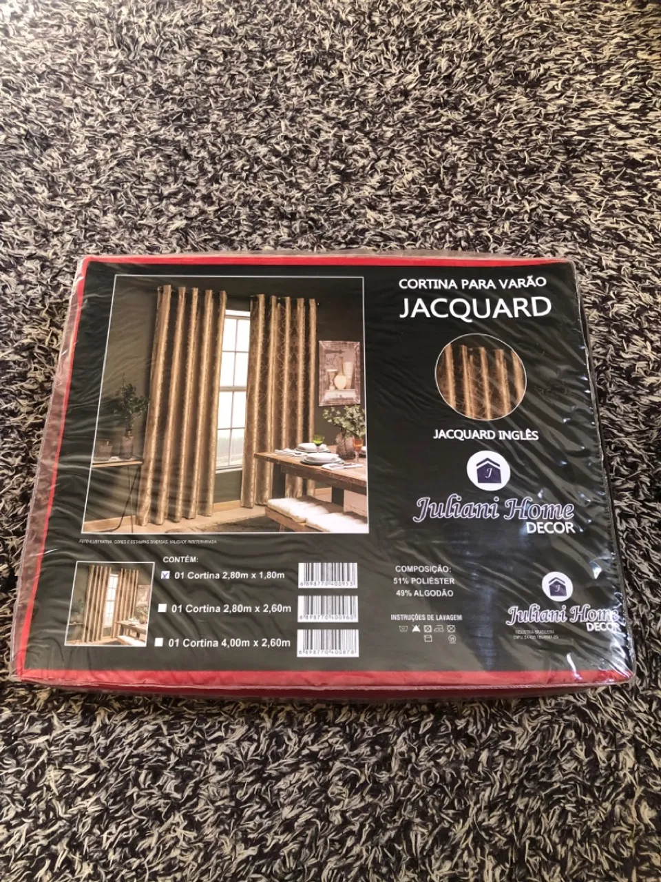 Cortina Jacquard para Varão - Juliani Home Decor