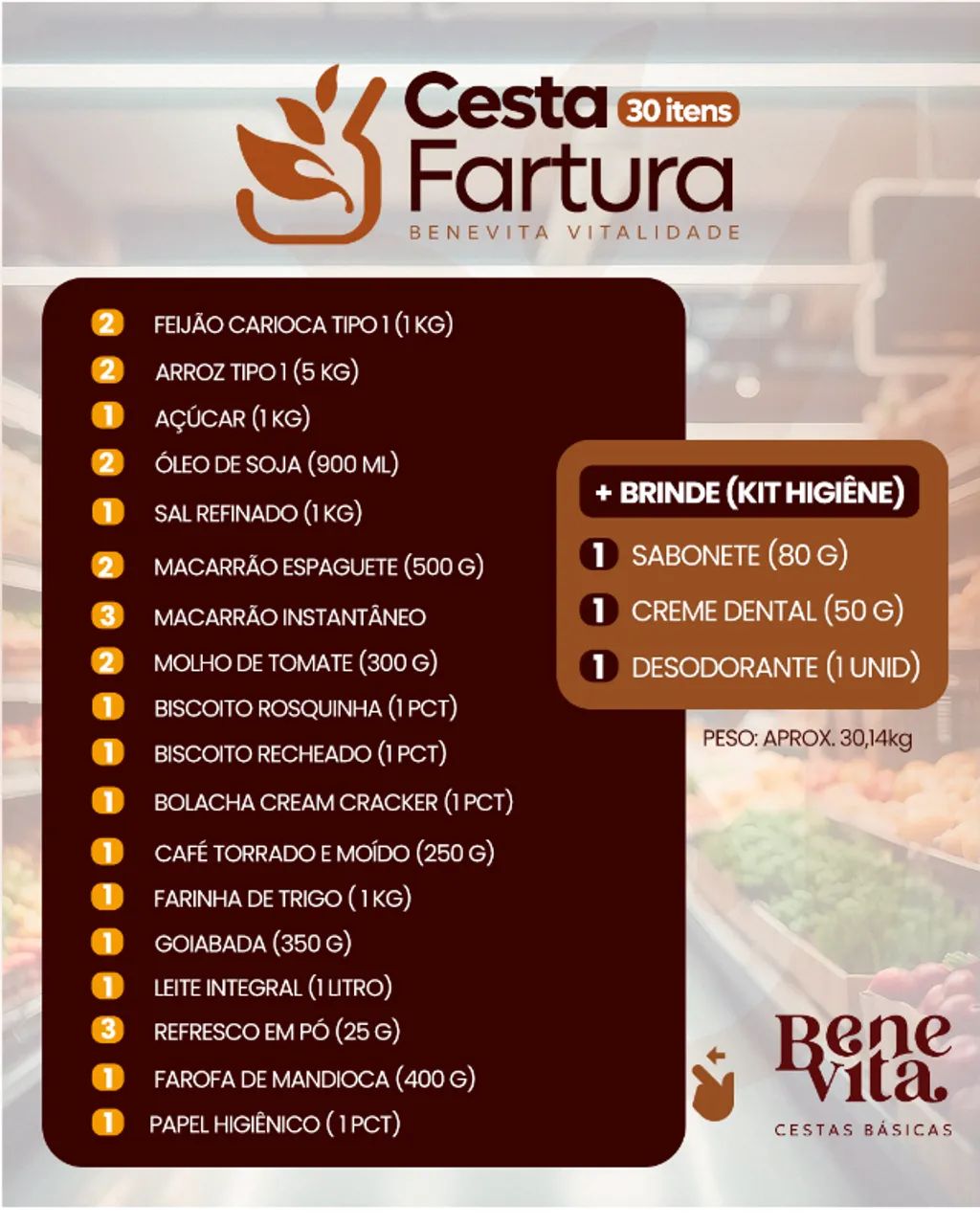 Cesta Básica Fartura - Benevita Vitalidade - Foto 2