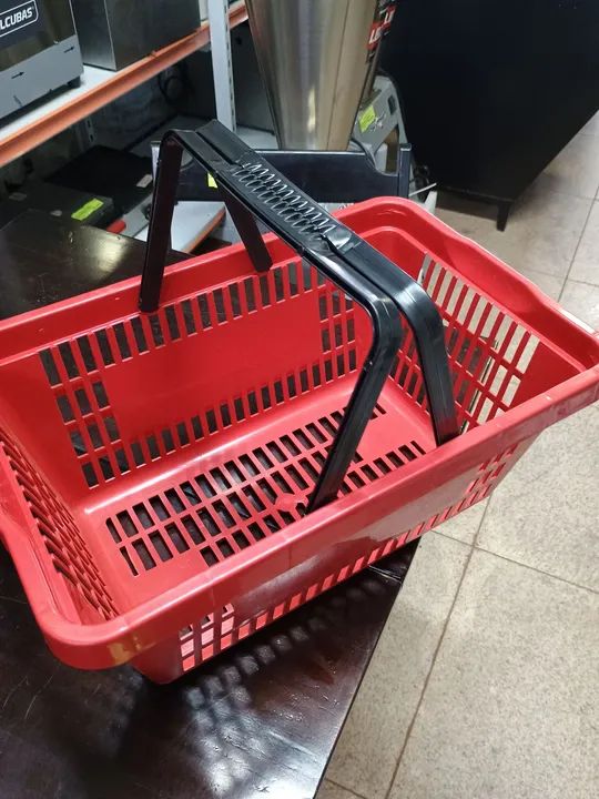 Cesto de compras vermelho 13 litros 