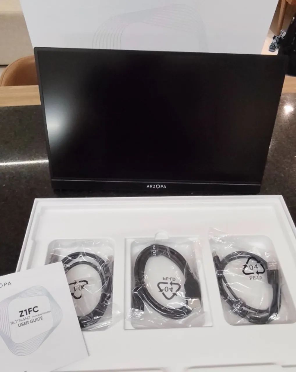 Monitor Portátil Arzopa Z1FC 16,1" Full HD 144Hz - Perfeito p/ Games e Trabalho - Foto 2