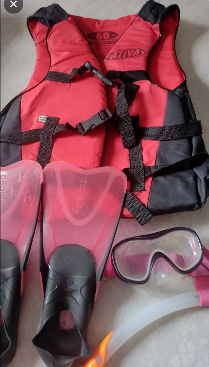 Kit Mergulho Infantil - Snorkel, Máscara e Nadadeiras - Foto 2