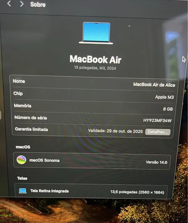 MacBook Air M3 novo - Foto 2