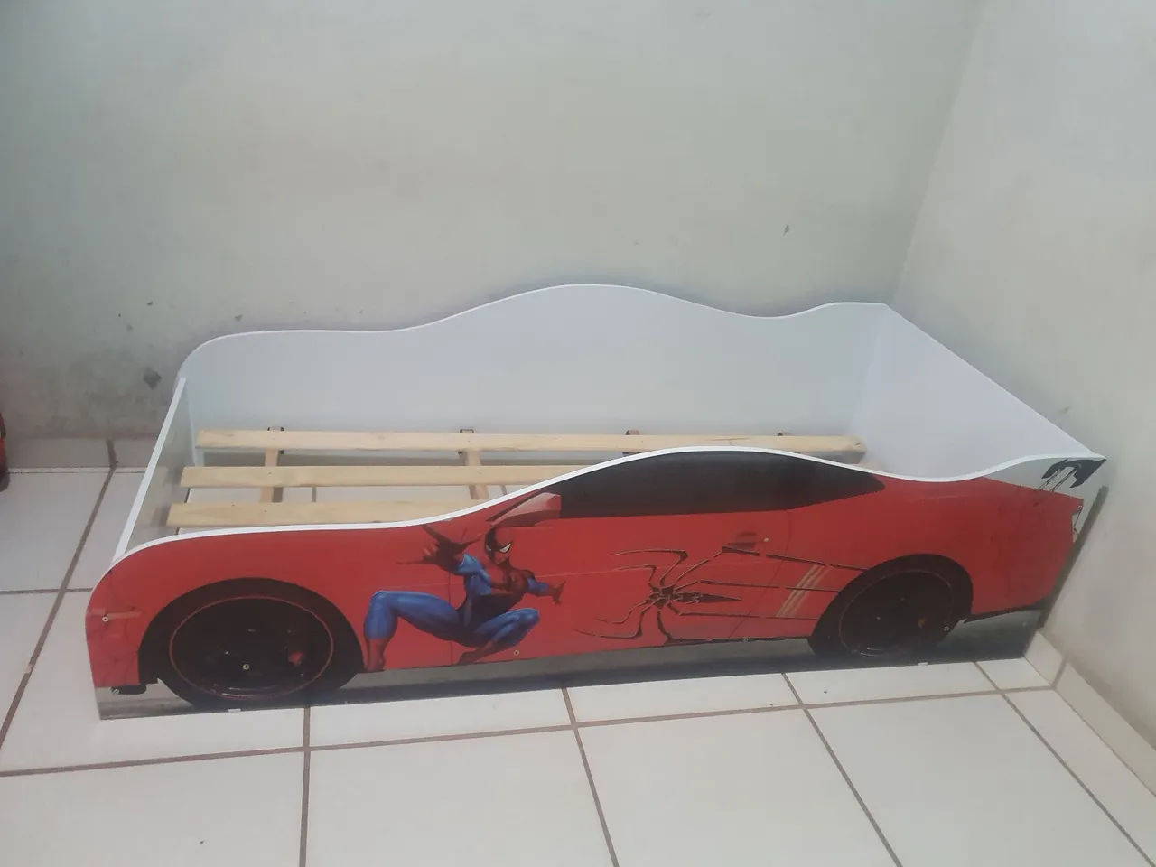Cama Infantil Carrinho de Corrida - Spiderman