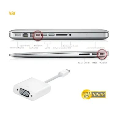 Adaptador Thunderbolt X Vga Para Mac Mini Macbook Pro Ou Air - Foto 3