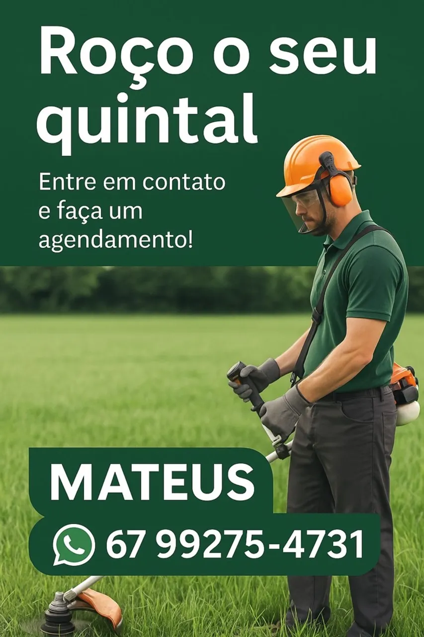 Está precisando roçar seu quintal? Entre em contato conosco