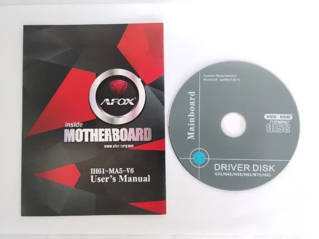 Manual e Cd Placa Mãe Afox Ih61 ma5 v6
