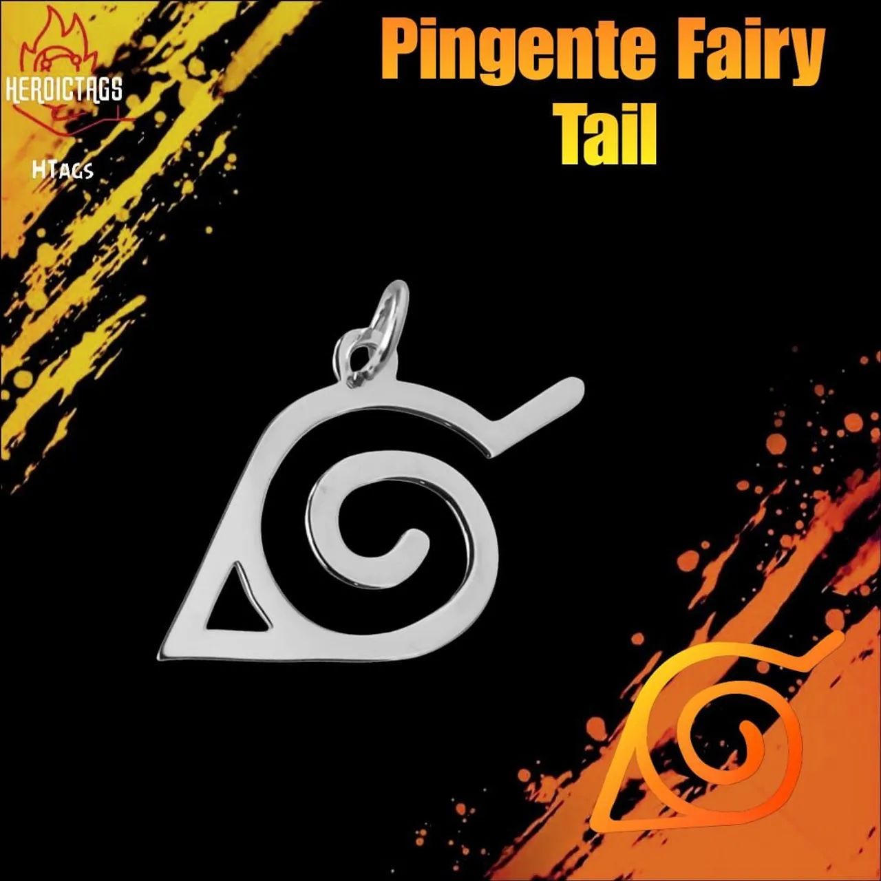 Pingente Símbolo da Vila da Folha - Naruto Shippuden 