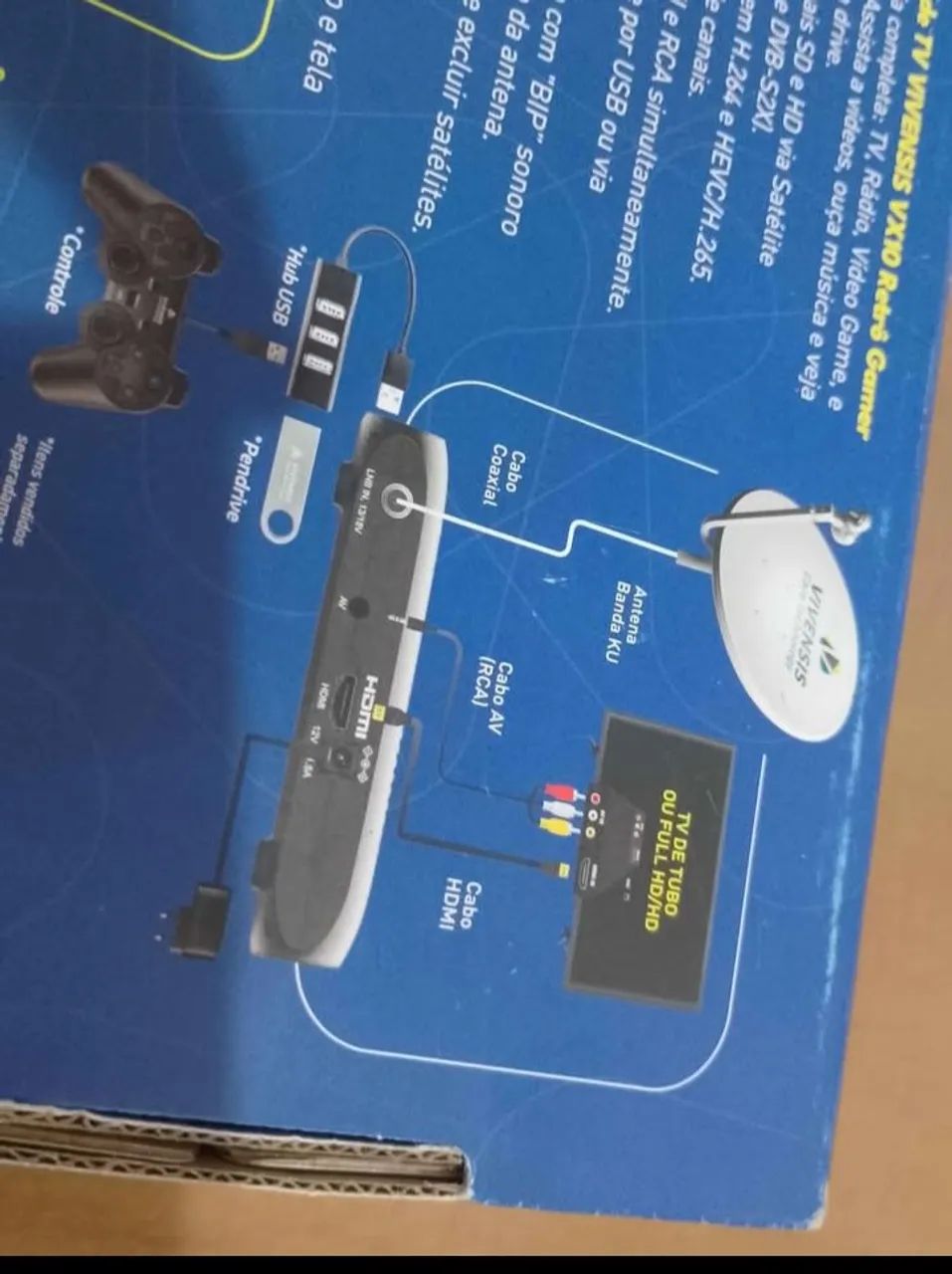 receptor de tv antena vivensis vx 10  parabolica conversor - Foto 3