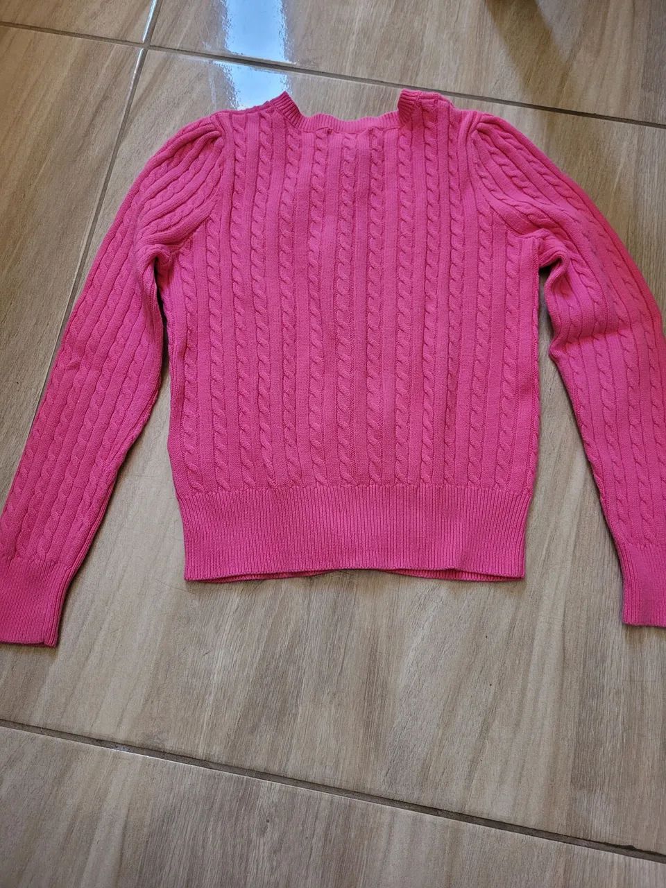 Cardigan de tricô rosa Polo Ralph Lauren ( p ) 6 anos - Foto 2