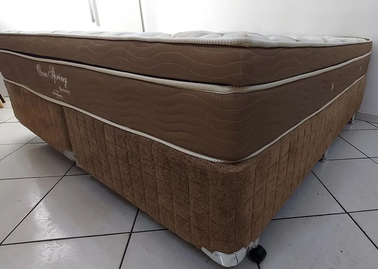 Cama King Size, Ouro Spring - ENTREGA GRÁTIS  - Foto 4