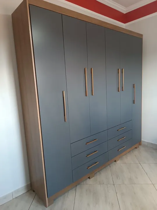 Guarda Roupa Canadá Mdf Com 06 Gavetas Nova