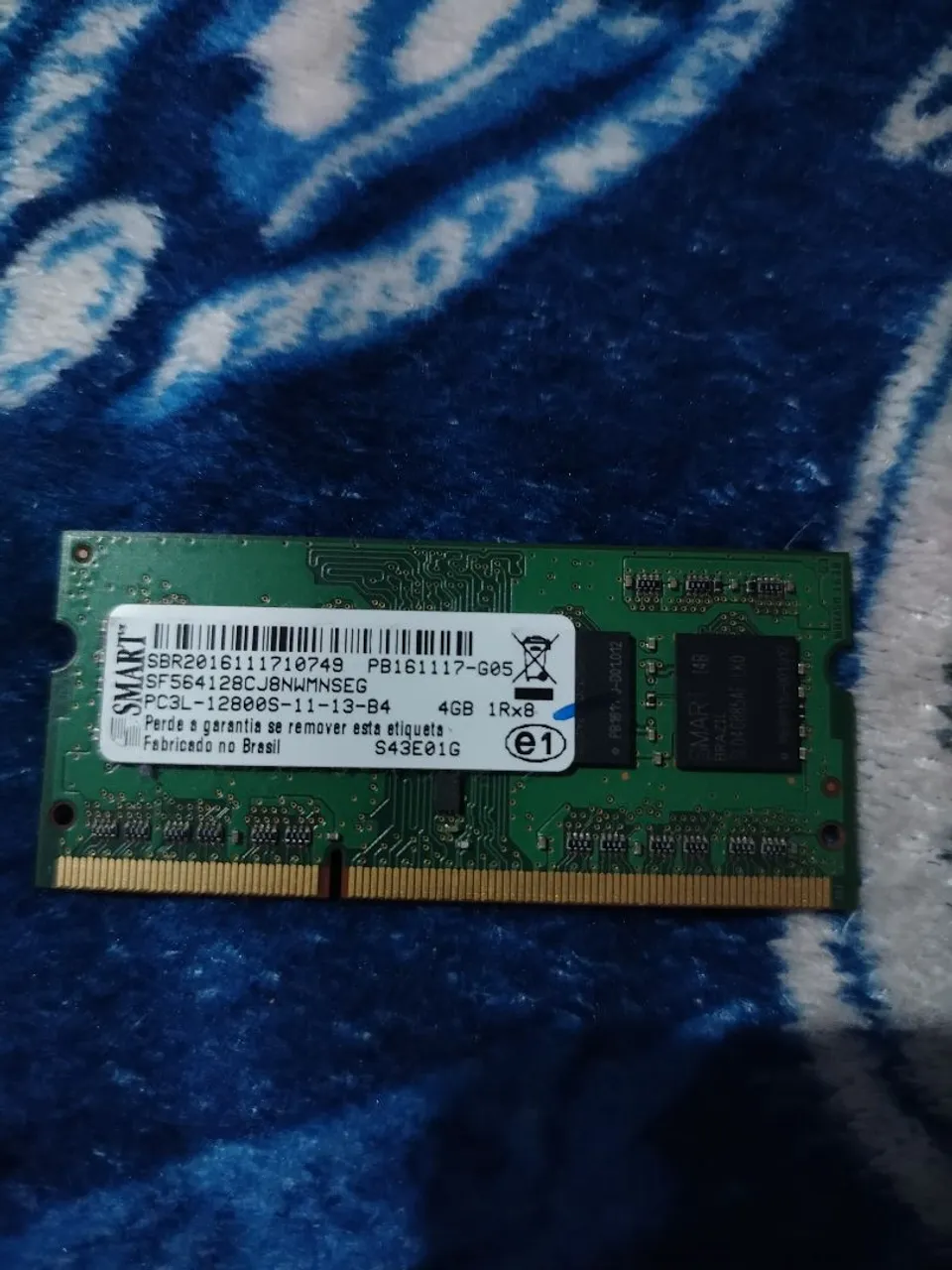 Memória RAM SMART 4GB DDR3 PC3L-12800S 1Rx8