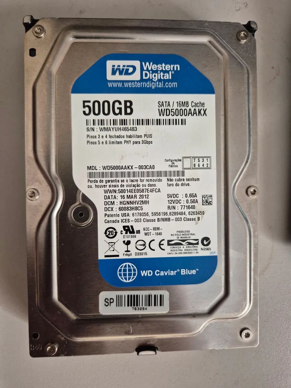 HD WD 500GB