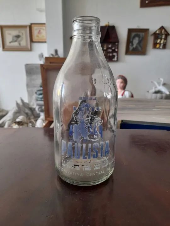 Garrafa de  vidro de Leite Antiga Paulista - Foto 4