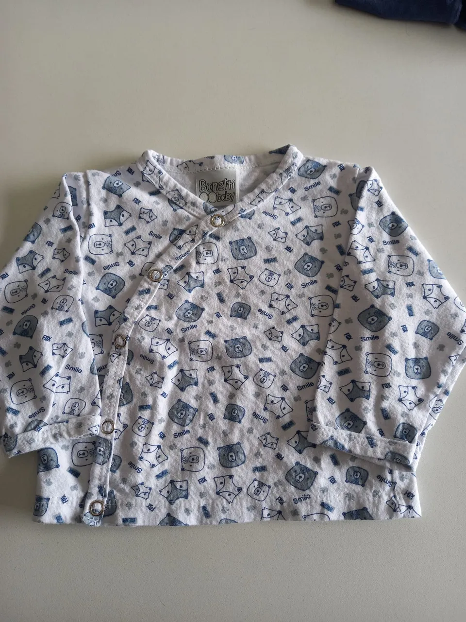 Body manga longa estampado Bonetti Baby