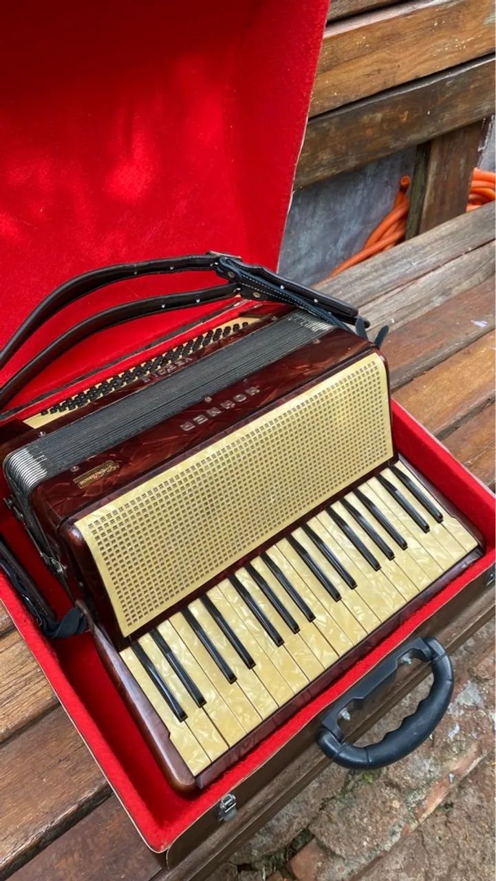 ACORDEON HOHNER VERDI II - VINTAGE, LEVE E COM SONORIDADE CLÁSSICA - Foto 3