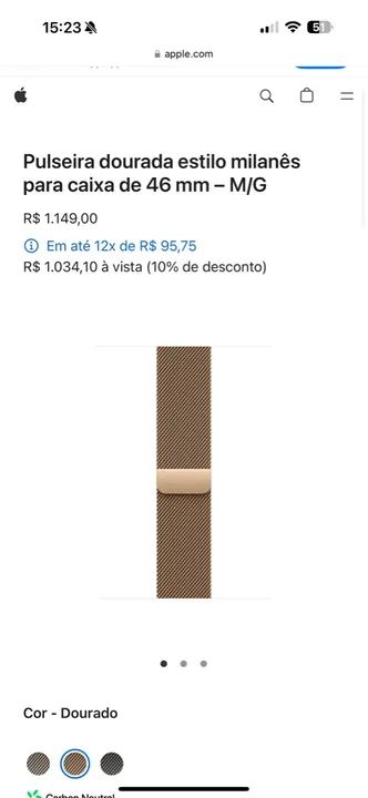 Pulseira Milanese Apple Watch 45mm Original Apple  - Foto 3