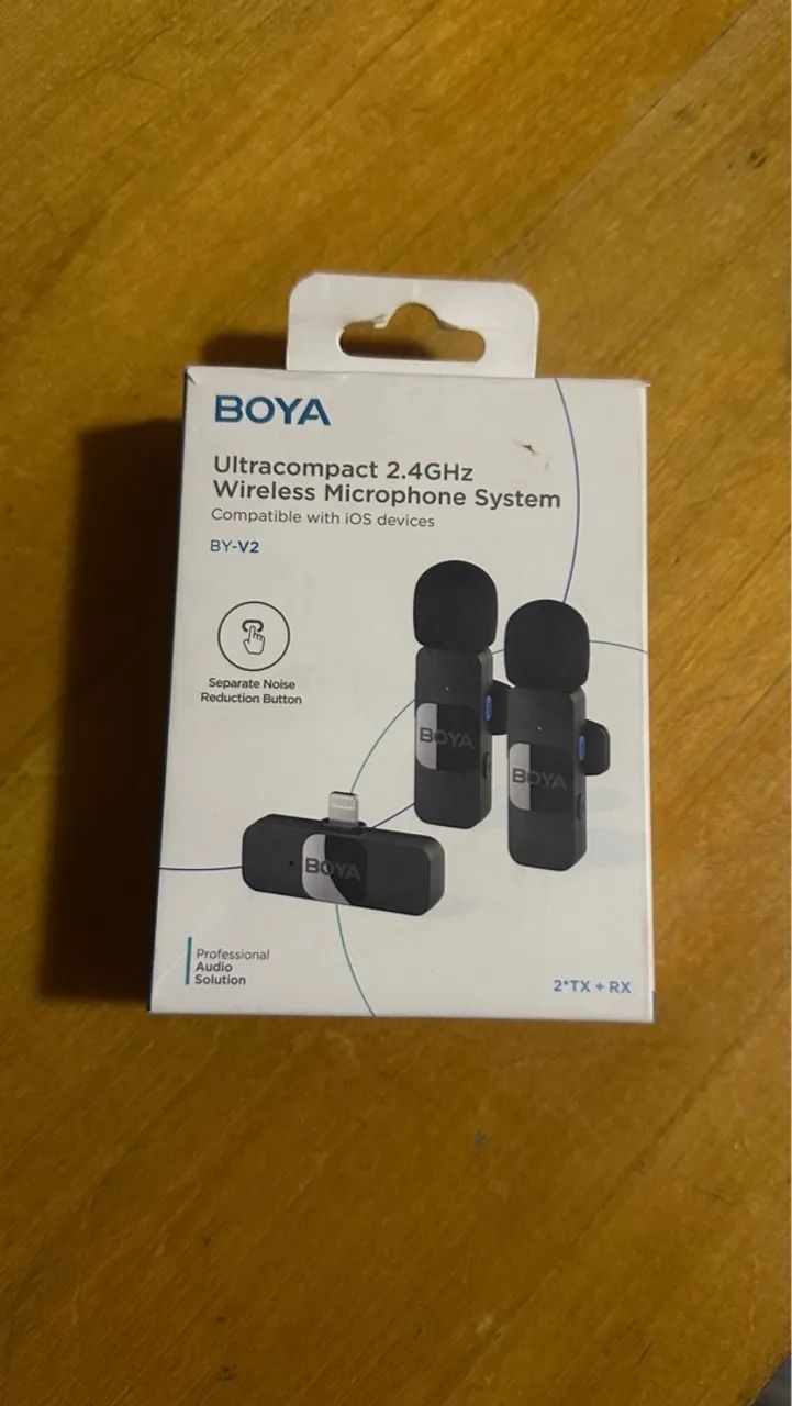Microfone Sem Fio BOYA BY-V2 para Celular