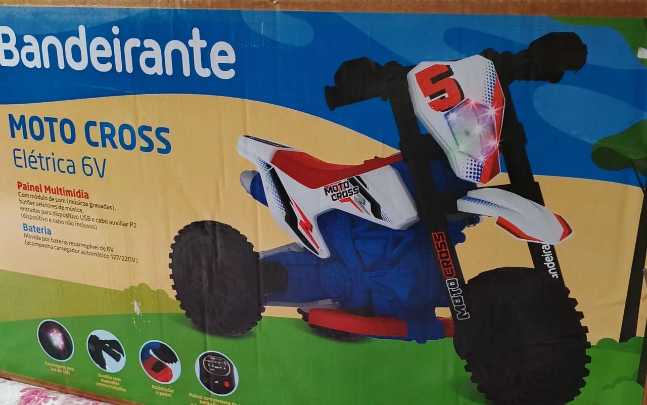 MOTO CROSS BANDEIRANTE ELÉTRICA NOVA - Foto 3
