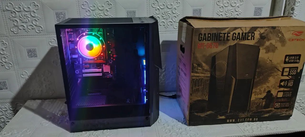 CPU i5 - SSD 240gb - 16gb memória ram - Gabinete argb  - Foto 4