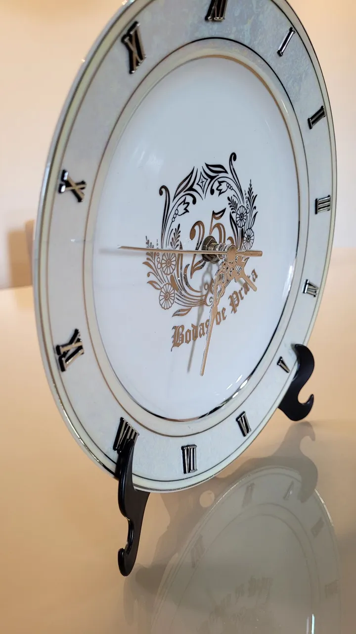 Relógio Decorativo Bodas de Prata